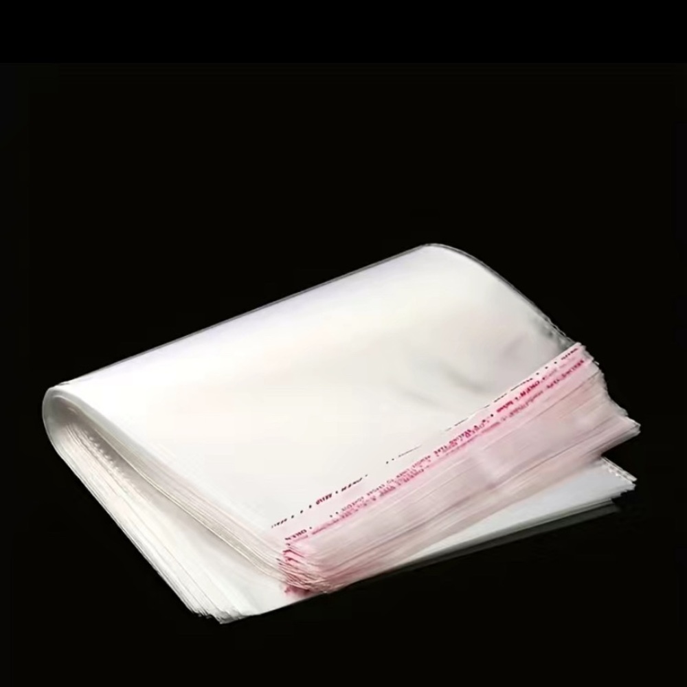 50pcs, Transparent Resealable Sealed Plastic Bag
